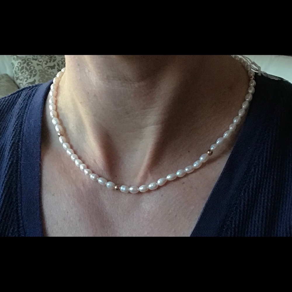 16” vintage freshwater baroque pearl necklace